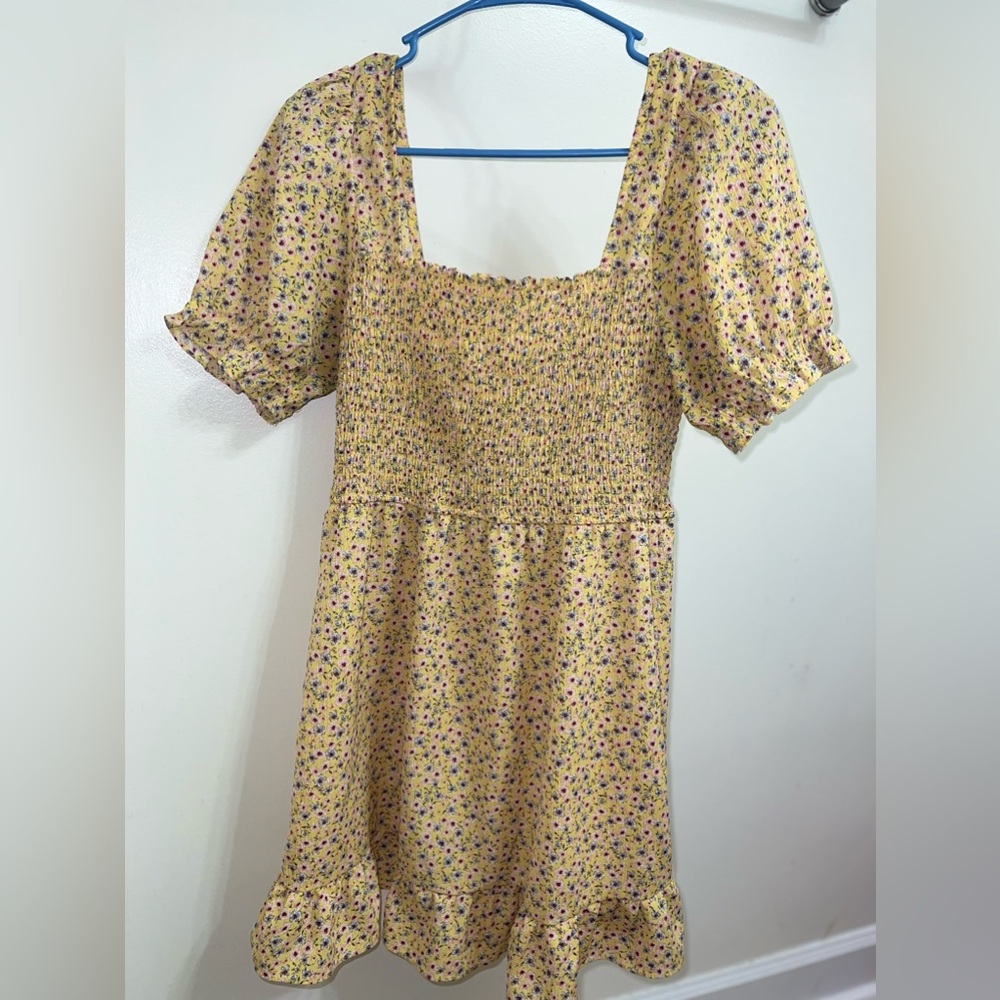 Charmed Hearts Yellow Floral Dress